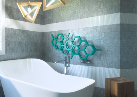TERMA Hex designový radiátor 422x711 soft 3028 TERMA Hex designový radiátor 422x711 soft 3028